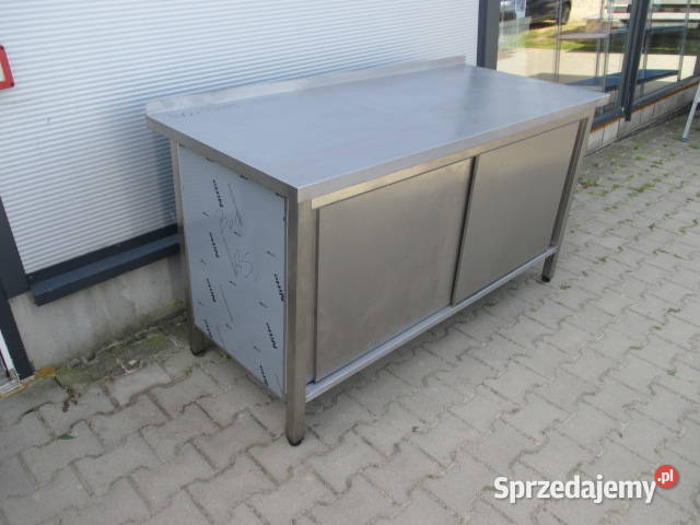 Stół Drzwi Suwane z 2 Półkami 160x70x85 wielkopolskie Ostrów Wielkopolski