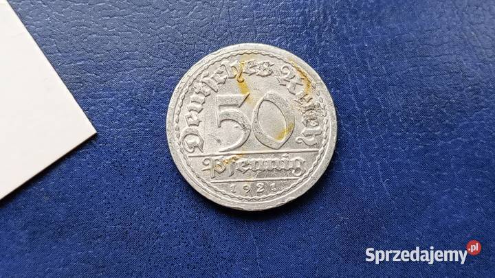 Stare monety 50 pfennig 1921 G NIemcy Lesko
