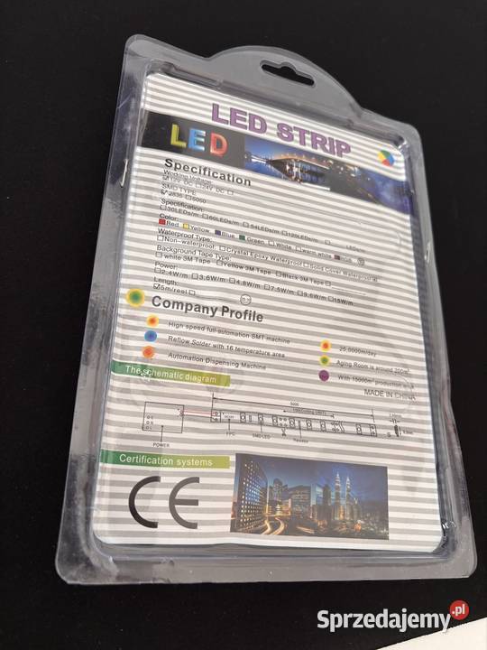 Taśma LED RGB 5m Kompletny Zestaw Pilot Zasilacz Starogard Gdański