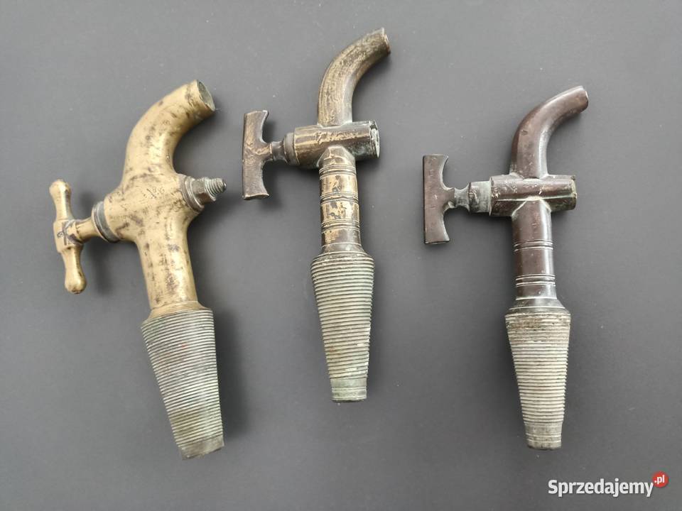 Antyczne mosiężne i brązowe zawory do beczek Rzeszów