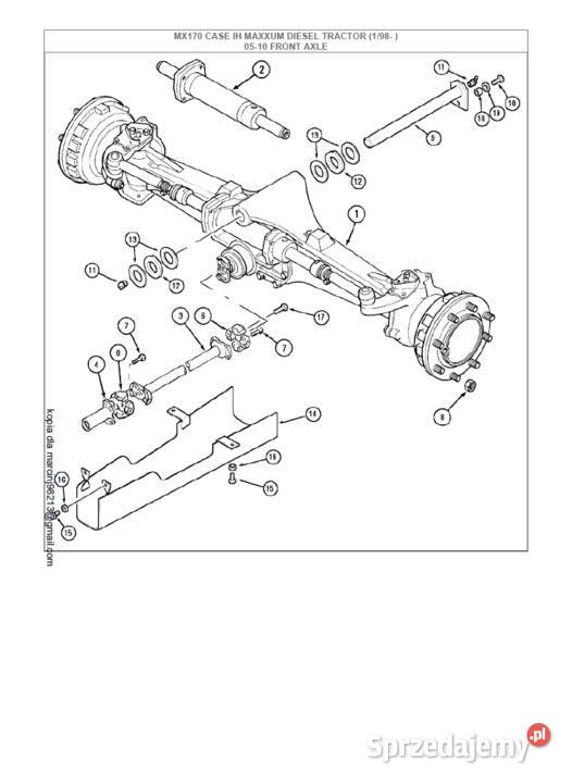 CASE MX 170 katalog części Gdańsk
