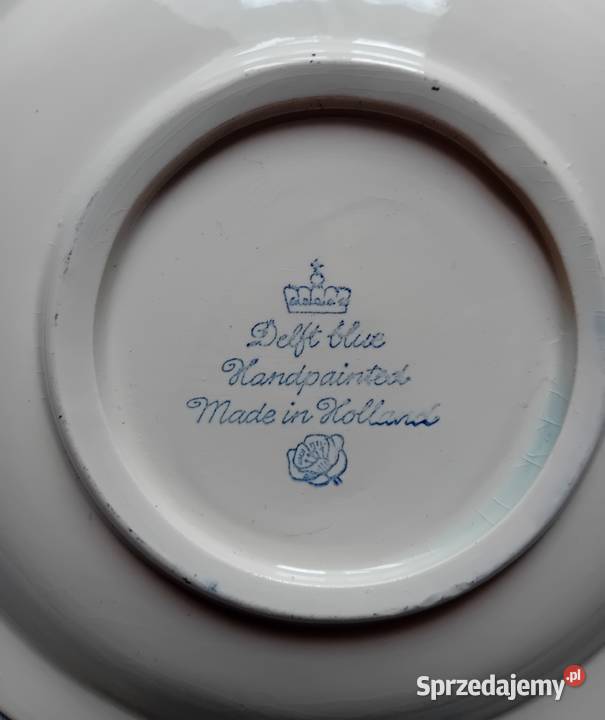 Ręcznie malowana popielniczka reklamowa Delft Koźminek