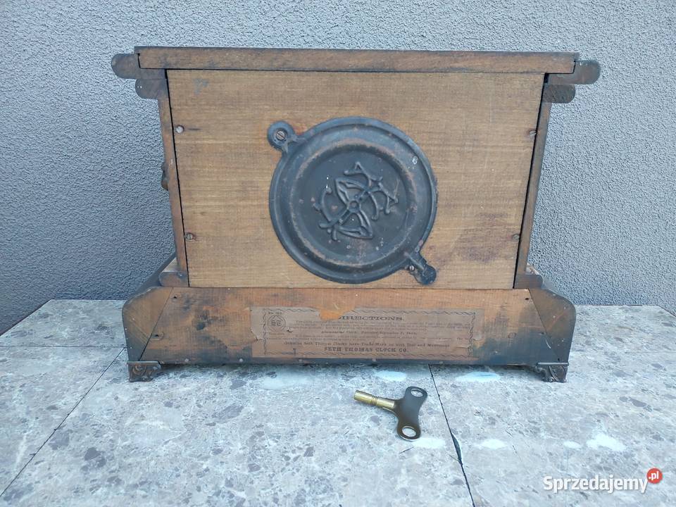 225 Stary amerykański zegar Seth Thomas patent