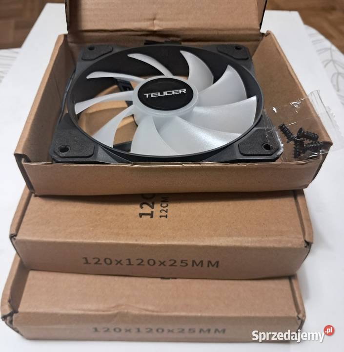 Ciche wentylatory podświetlane LED 120mm do