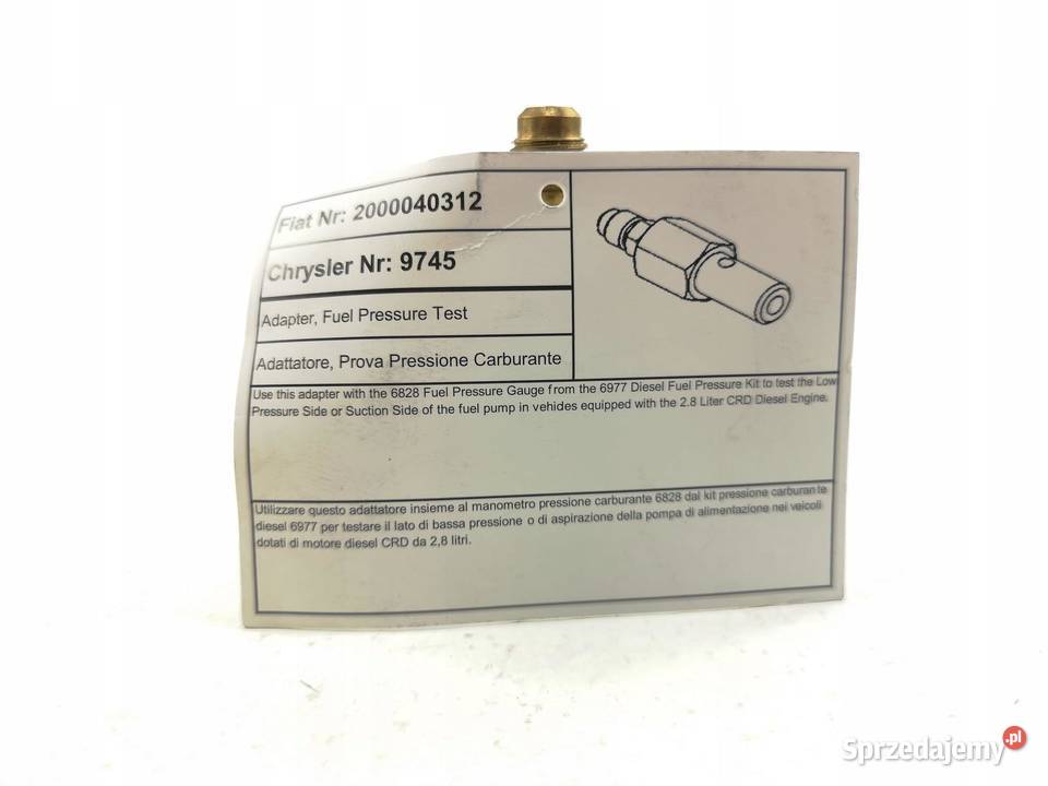 ADAPTER MANOMETRU CIŚNIENIA PALIWA CHRYSLER