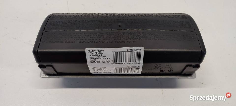 MERCEDES SL R230 PODUSZKA AIRBAG PASAŻERA