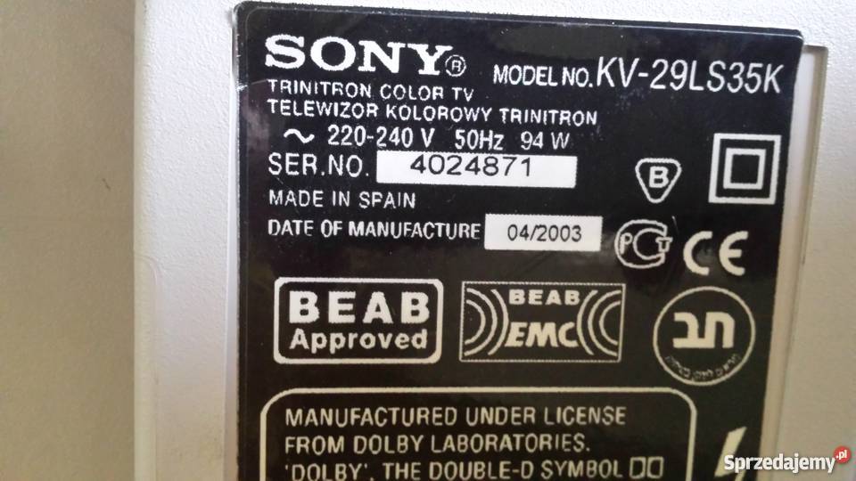 Telewizor sony trinitron kv29ls35k Ostrowiec Świętokrzyski
