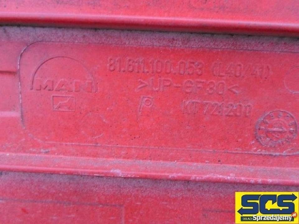 MAN TGA SZEROKA KABINA MASKA ATRAPA 200 NETTO Bieleń