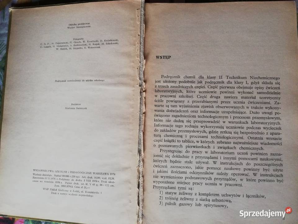 Chemia kl II technikum i liceum zawodowego