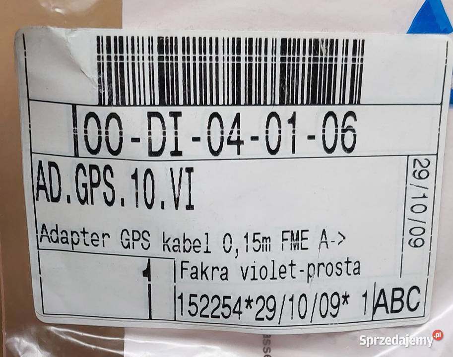 ZŁĄCZE ADAPTER ANTENY GPS FME A FAKRA D VIOLET osobowe Mielęcin