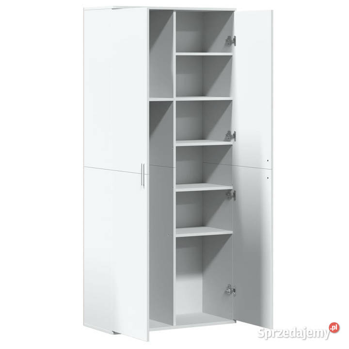 Wysoka szafka biała 80x35x180 materiał Warszawa