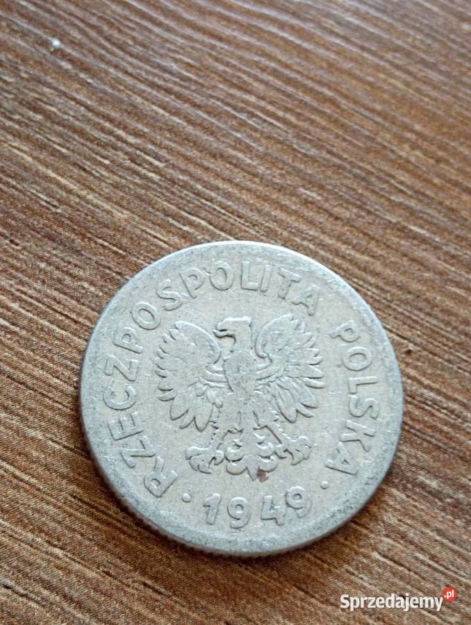 Sprzedam szoste 1 zl 1949 r bzm Numizmatyka Chełm sprzedam