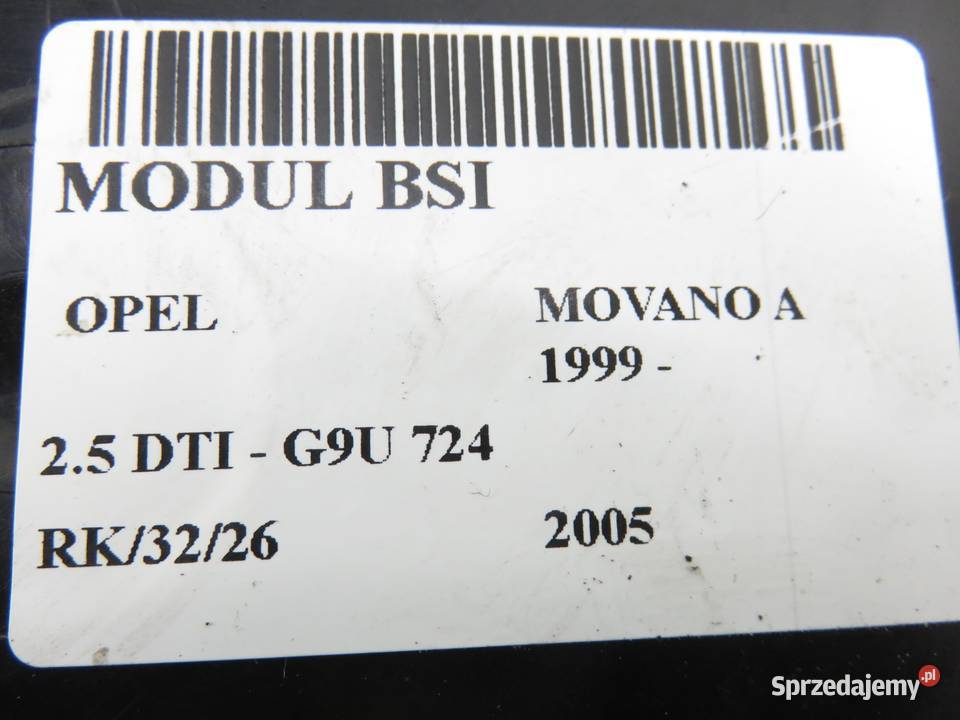 BSI OPEL MOVANO A P8200461379L