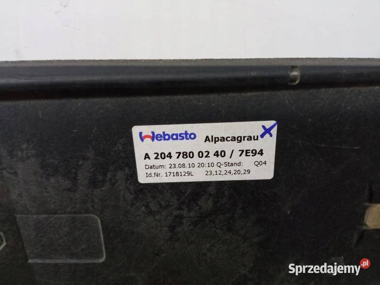 SZYBERDACH KOMBI A2047800029 MercedesBenz Cklasa Szyberdachy świętokrzyskie