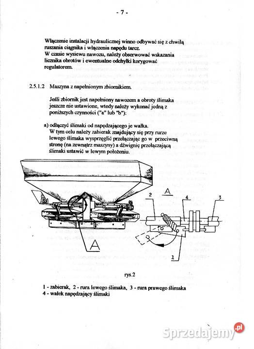 Rozsiewacz nawozów N041 N0411 N0412 instrukcja Stalowa Wola