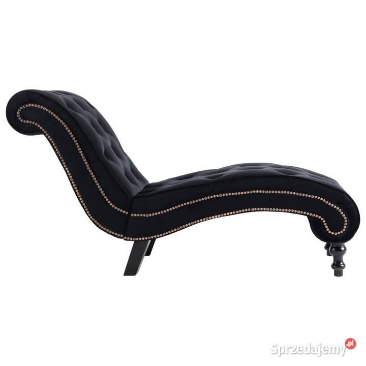 Szezlong czarny tapicerowany aksamitem WM248611 Warszawa