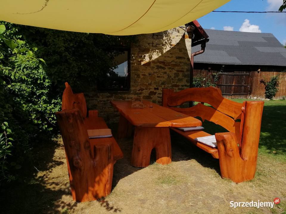 meble ogrodowe dęb jesion 300 x 100 stół z drewno Przysucha