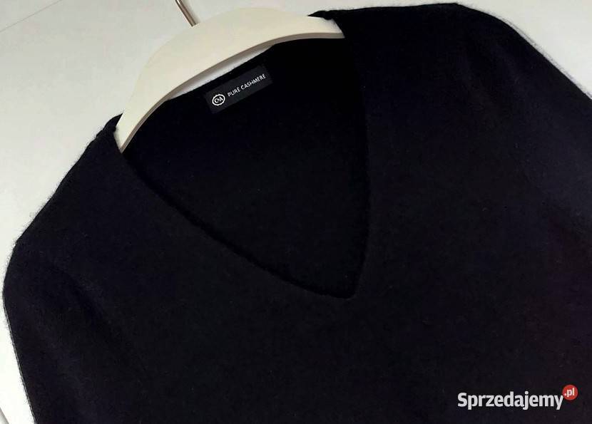 Sweterek czarny kaszmir XS 34 CA kaszmirowy Rozmiar 34(XS) Warszawa