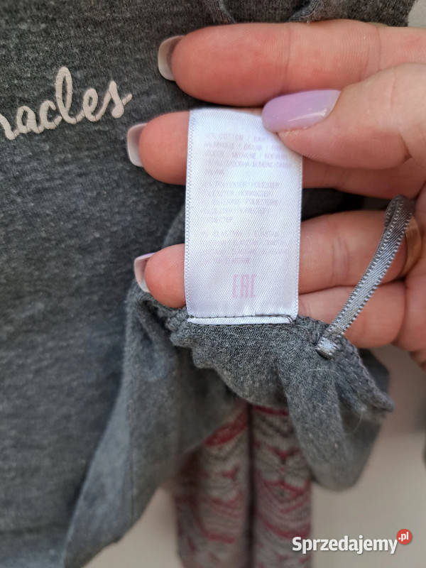 Szara piżama Esotiq z sową rozmiar S pomorskie Trąbki Wielkie