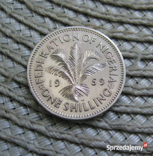 Nigeria Brytyjska 1 Schilling 1959r Antyki, Sztuka, Kolekcje sprzedam