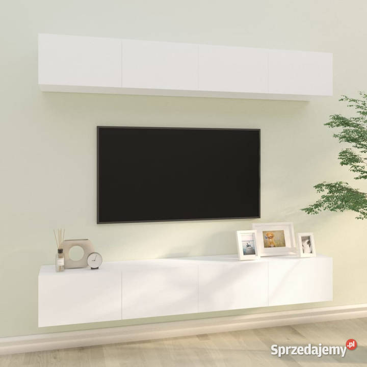 Szafki ścienne pod TV 4 białe 100x30x30 mazowieckie Warszawa