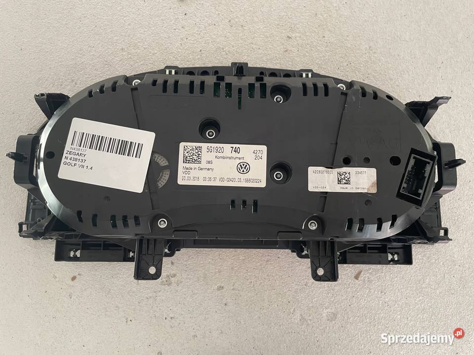 LICZNIK ZEGARY VW GOLF VII 14TSI 5G1920740 ŁADNY Warszawa