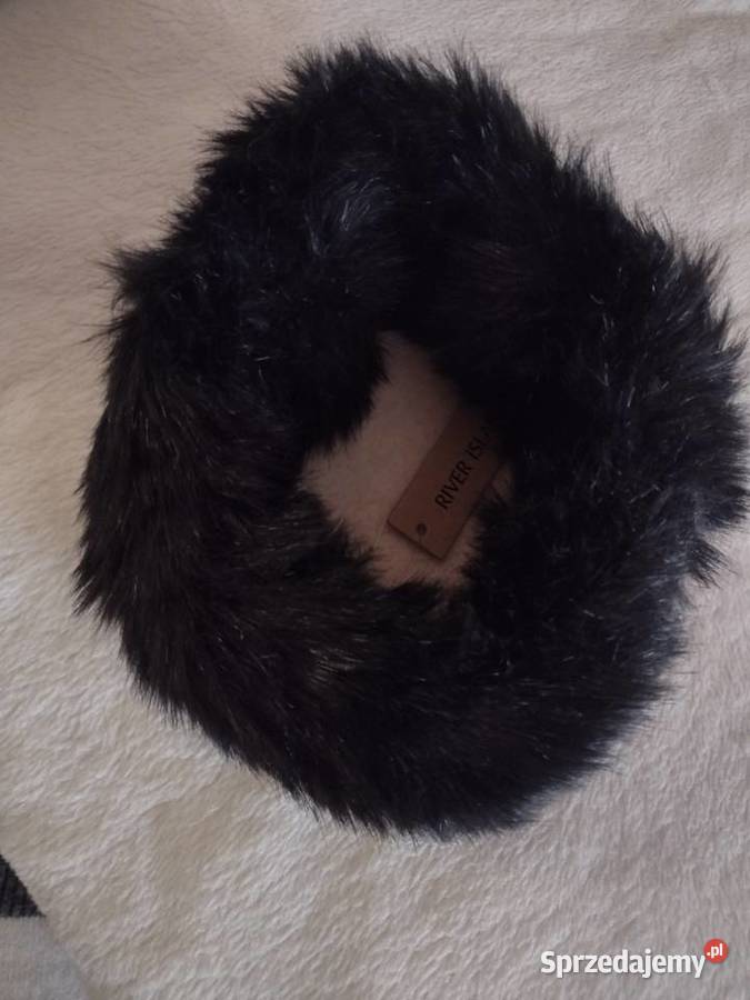 RIVER ISLANDCzarna futrzana opaska na głowęNOWA Kraków sprzedam