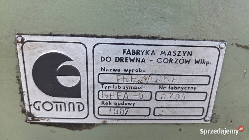Frezarka dolnowrzecionowa Gomad DFDA5