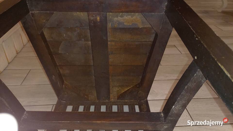 Krzesło tekowe drewniane 1 kolonialne twarde Krzesła Gawroniec