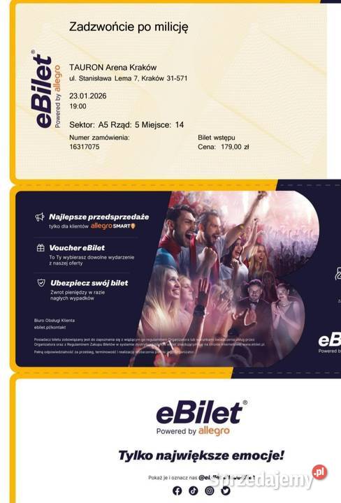 Zadzwońcie milicję bilety na koncert Kraków 23 Bilety sprzedam