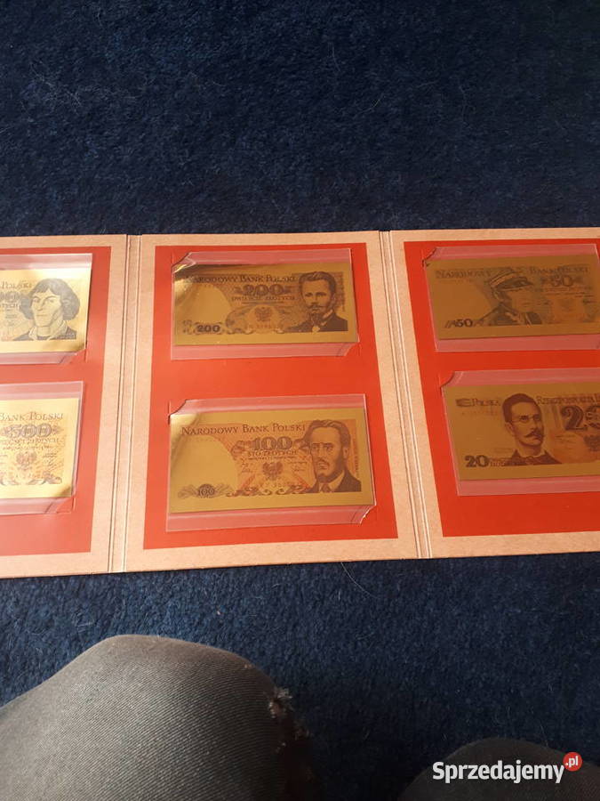 Banknoty z PRL repliki w czystym złocie małopolskie Zakopane
