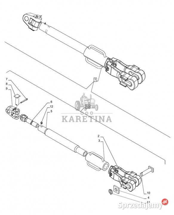 Holland T6090 T6070 Cięgło podnośnika 51642860 Jastrzębniki