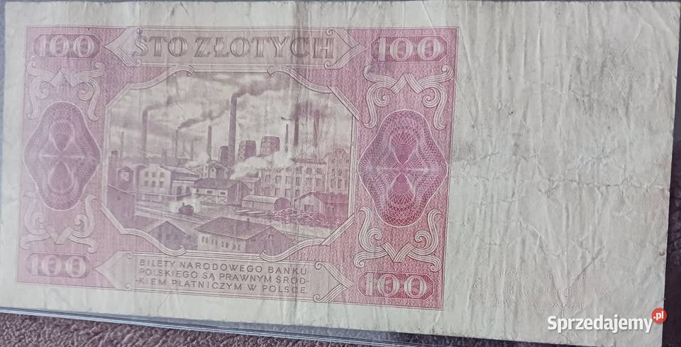 100 złotych Robotnik 1VII1948 r seria CW Konin