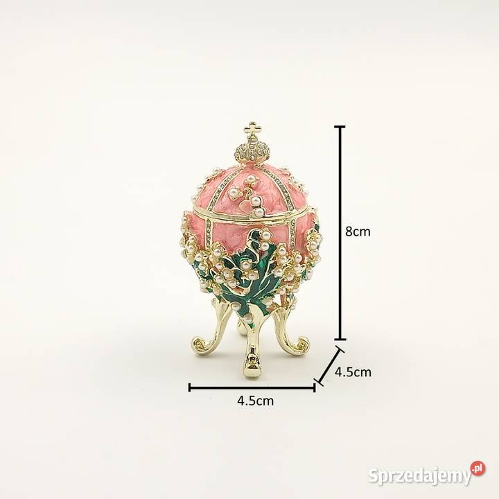 Jajko jajo faberge pojemniki szkatułka różowe Szkatułki i pudełeczka Zawiercie