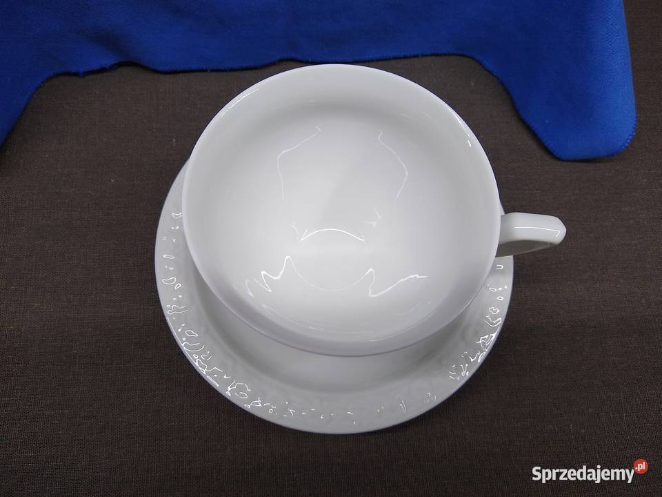 Filiżanka spodek Rosenthal Biała Maria Kalisz