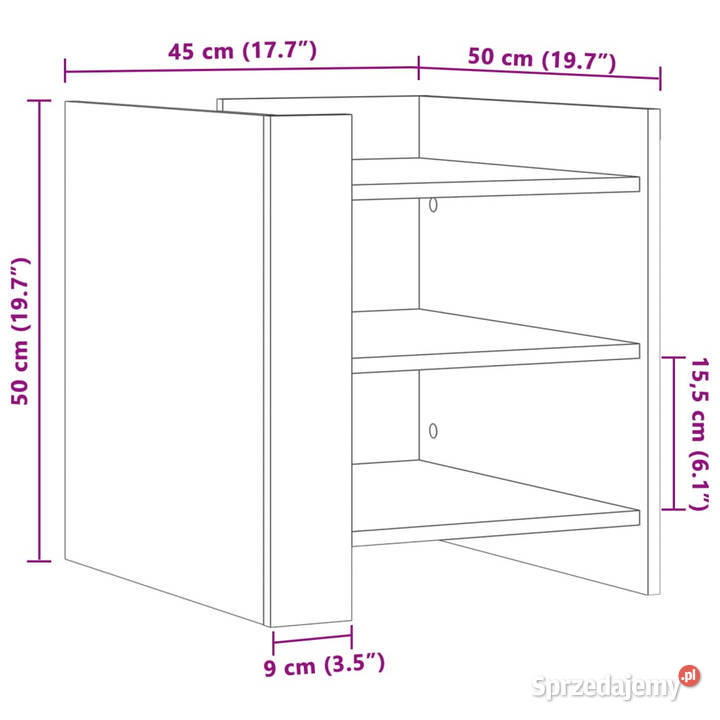 Szafka nocna biała 45x50x50 materiał Nocne sprzedam