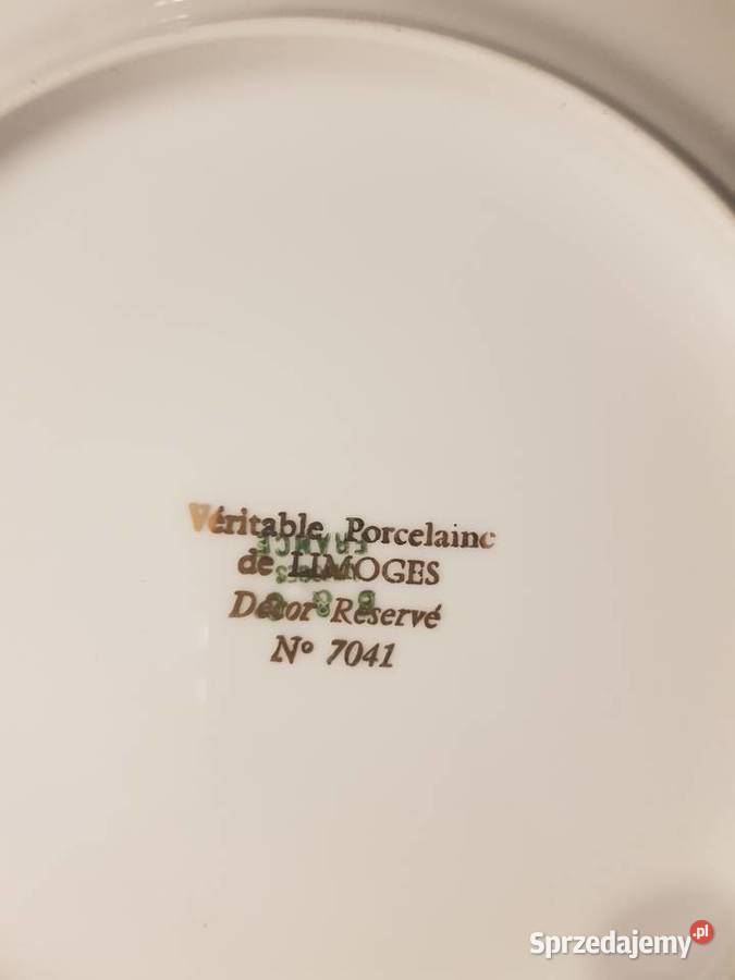 Serwis do ryb Porcelana francuska Limoges Wyposażenie wnętrz