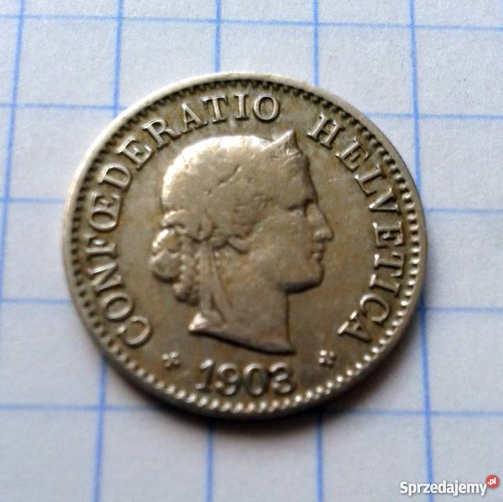 5 RAPPÓW 5 CENTYMÓW 1903 SZWAJCARIA Numizmatyka sprzedam