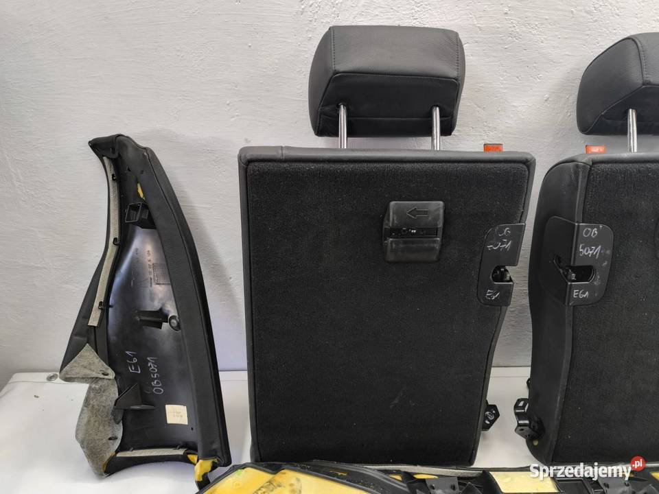 KANAPA TYŁ TYLNA BOCZKI KOMPLET SKÓRA BMW E61