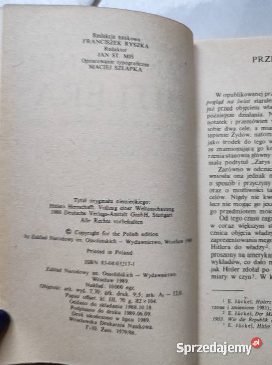 Panowanie Hitlera Eberhard Jckel Jackel Kielce sprzedam