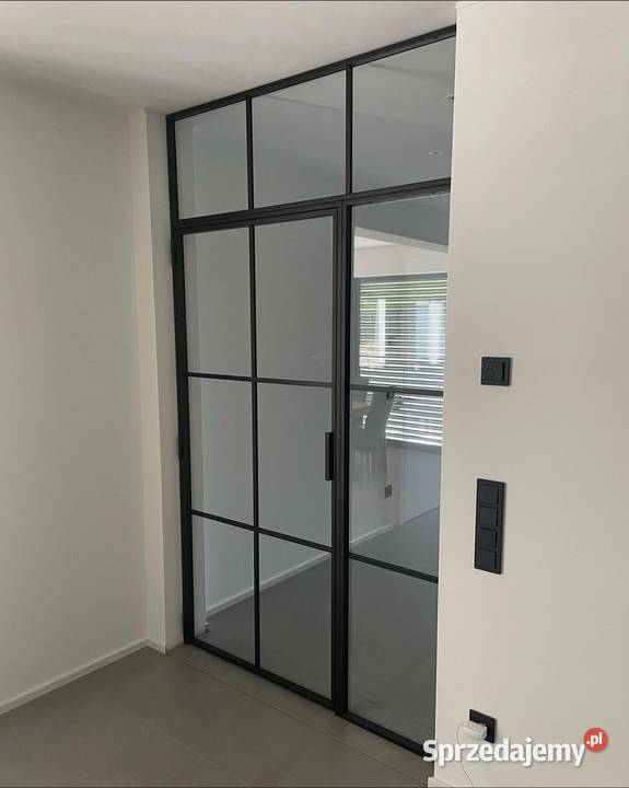 Ścianka loftowa drzwi szklane drzwi industrialne małopolskie Wieliczka