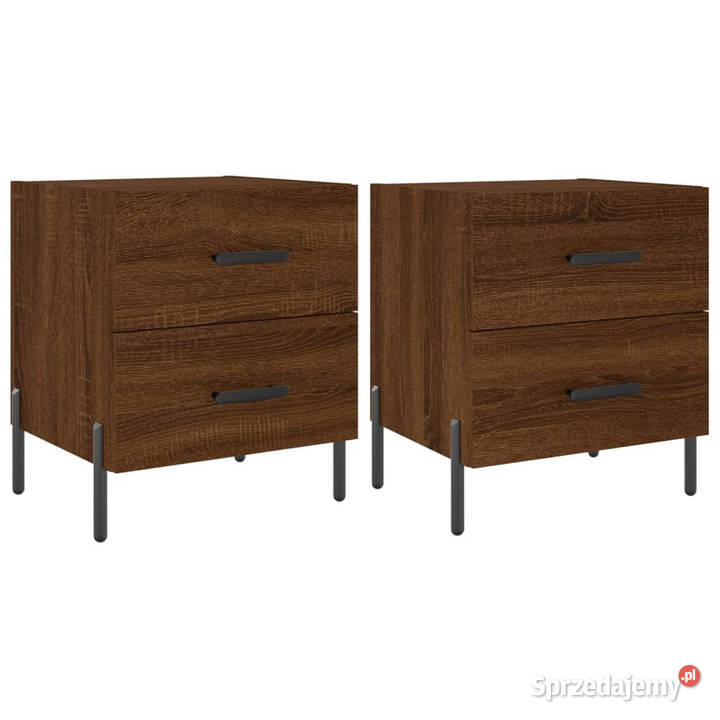 Szafki nocne 2 brązowy dąb 40x35x475 WM827339 Warszawa