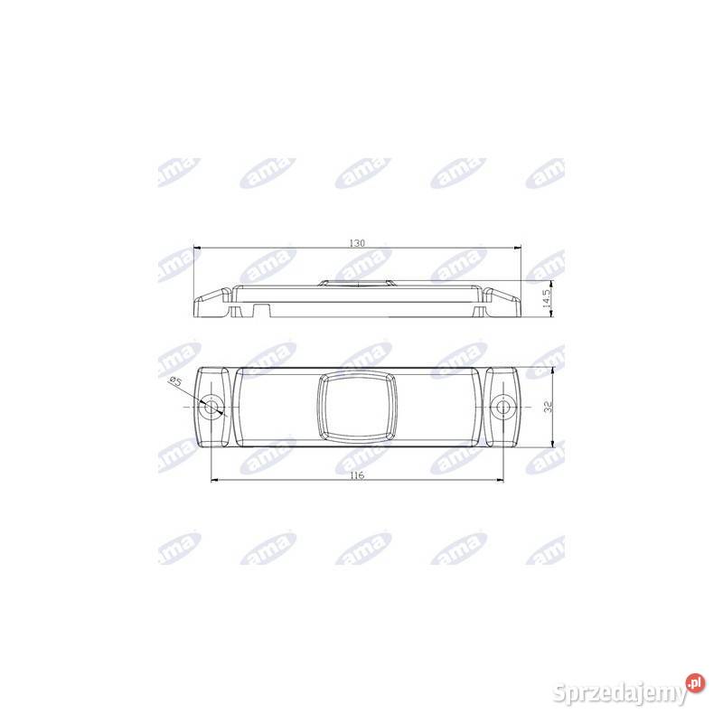 Lampa obrysowa żółta 1236V 64523 małopolskie Kamionna