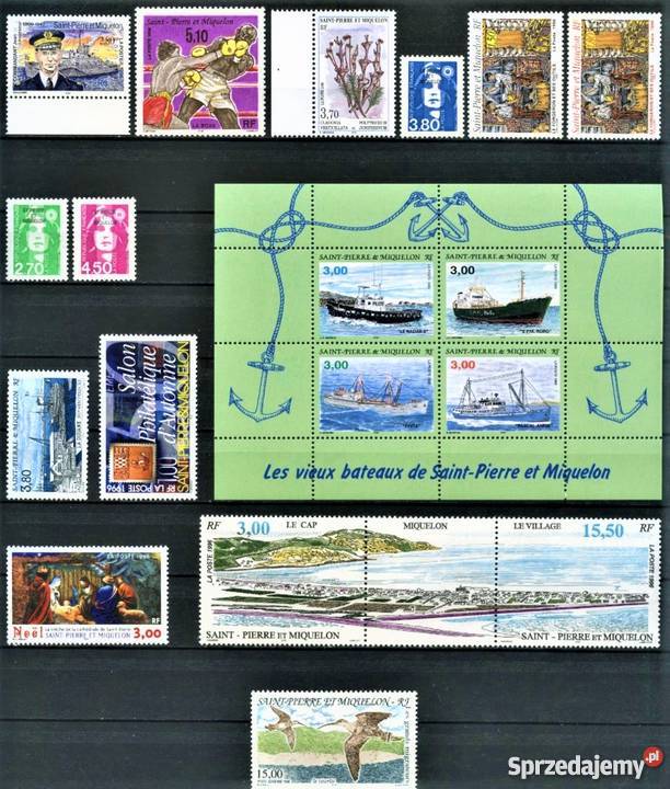STPIERRE MIQUELON 1995 1996 1997 MNH pomorskie Człuchów sprzedam