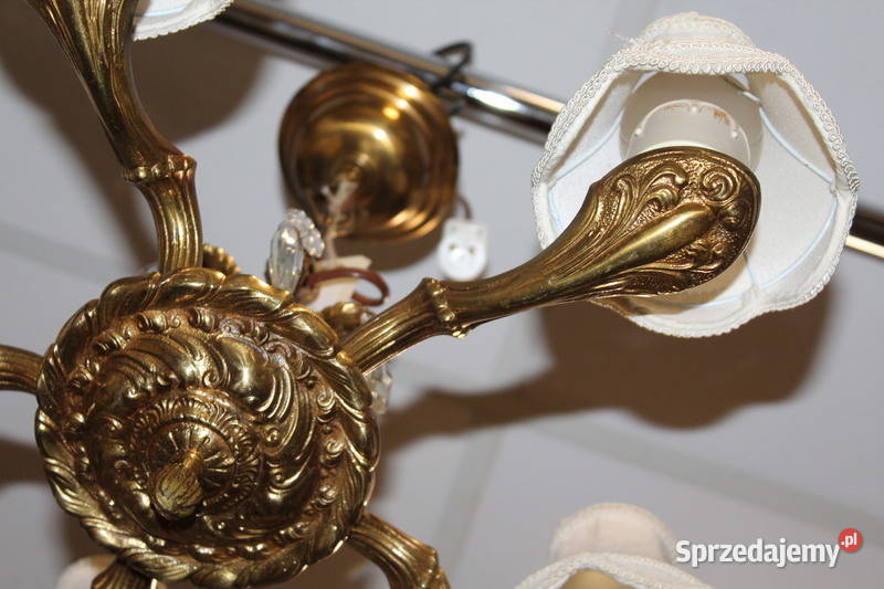 Mosiężny żyrandol 5cio ramienny 220 FiaF Szczecin