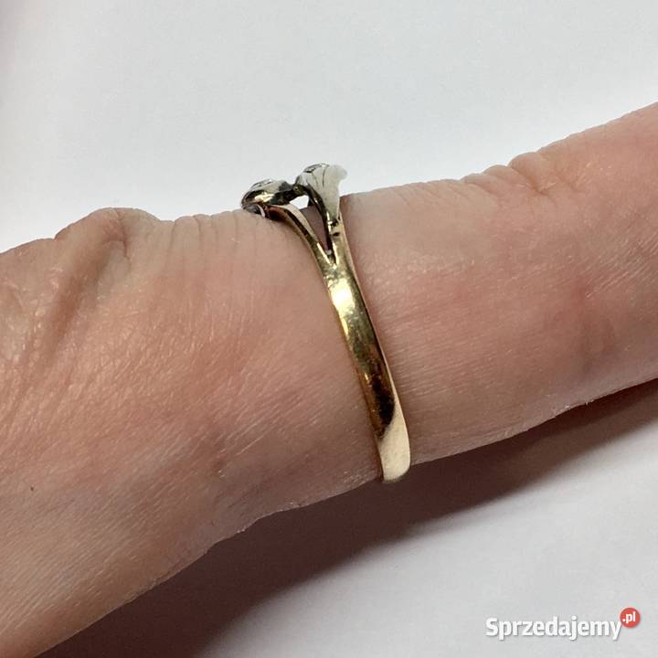 Pierścionek z RÓŻOWEGO złota 585 14K z mazowieckie Warszawa