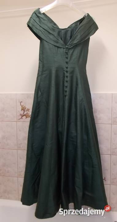 Elegancka suknia z tafty Bez wzoru Olsztyn
