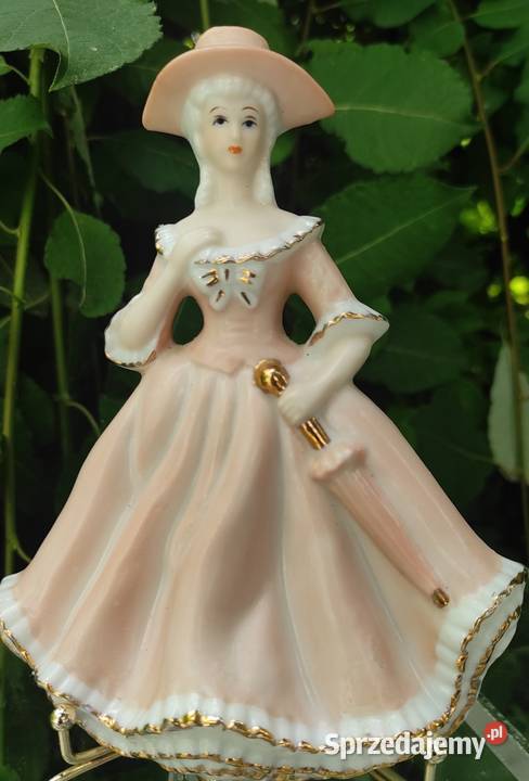Antyczna figurka wiktoriańska porcelanowa Pabianice