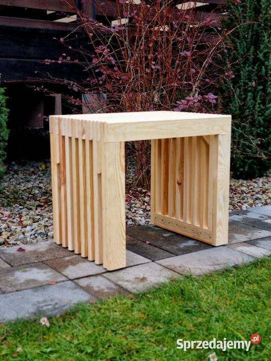 Ławka lamelowa drewniana krzesło ogrodowe Kalety