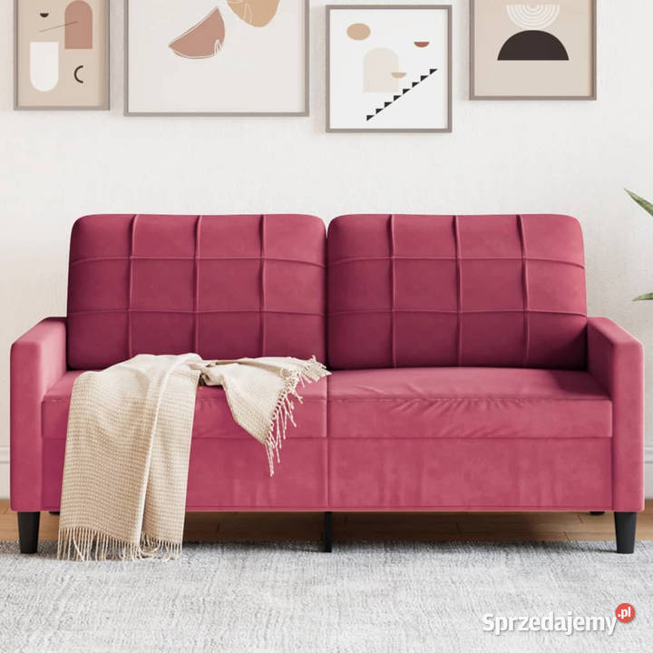 Sofa 2osobowa winna czerwień 140 tapicerowana Warszawa